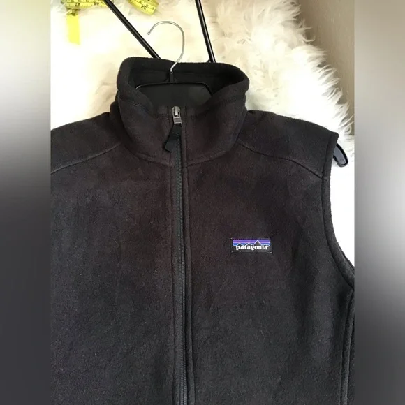 🏔Patagonia Women’s Synchilla Fleece Vest Black Size L Full Zip Outdoor Layer - Picture 7 of 12